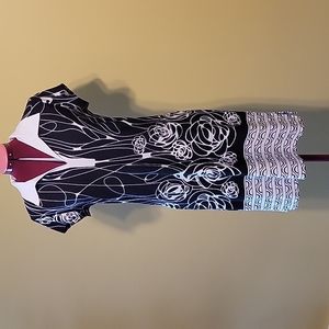 Golf dress Black & White floral Size M